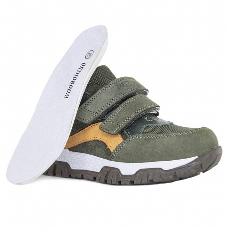 Кроссовки ортопедические Ортобум для мальчиков 31057-01 хаки. Изображение 3 из 5